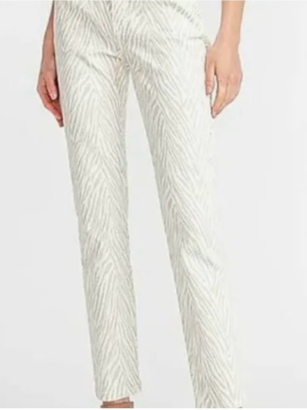 Express Zebra-Print Slim Chinos
